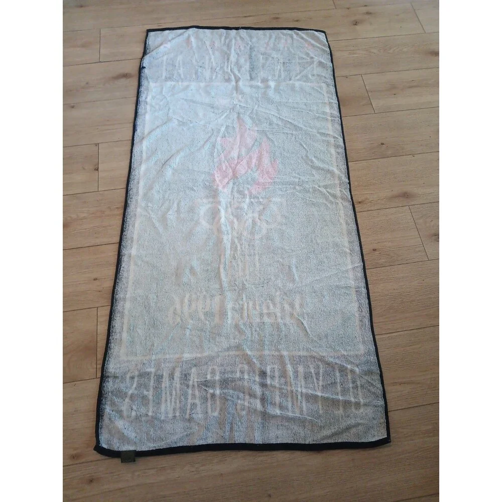 Olympic Games 1996 Atlanta Olympics Summer Beach 90s Vintage Towel Green Black